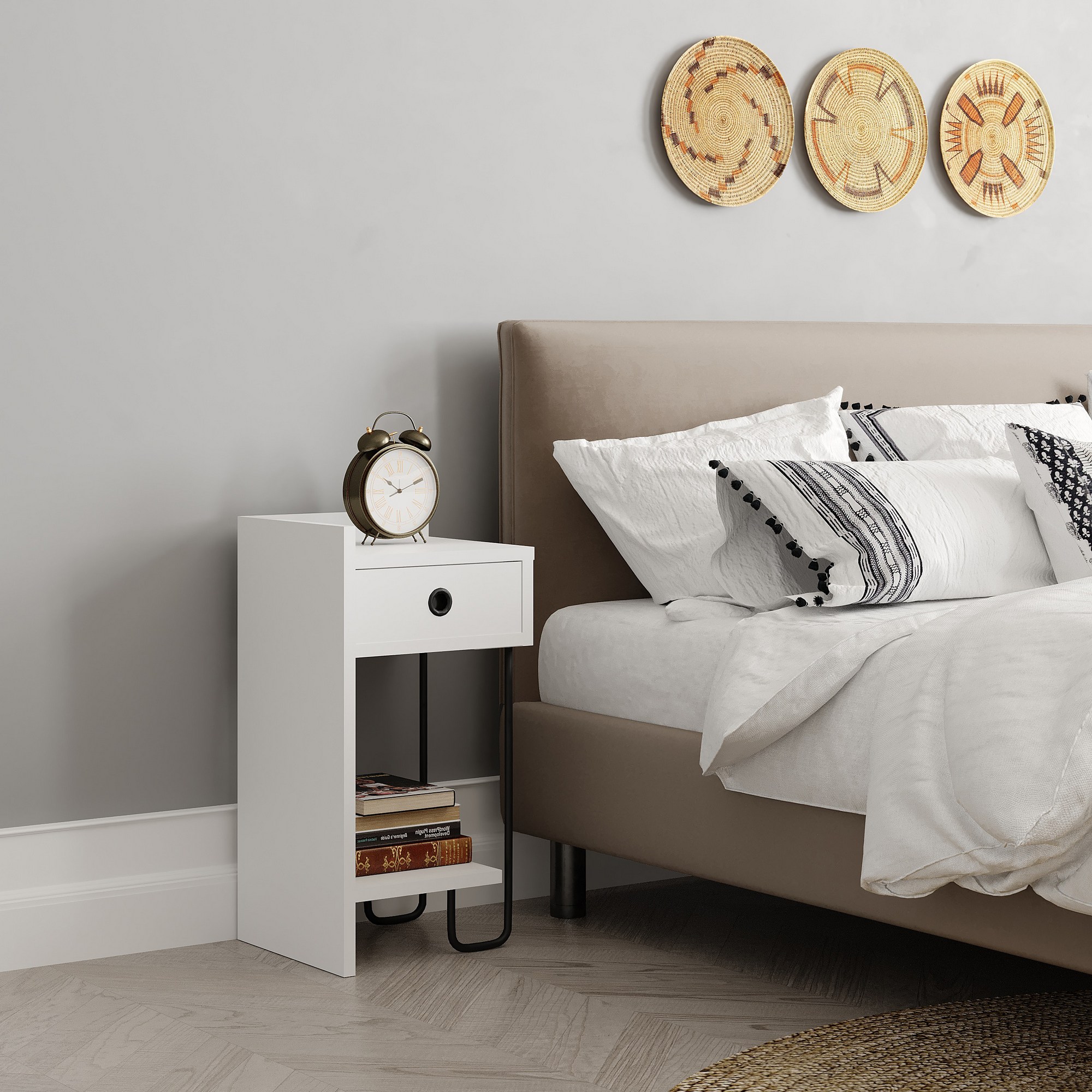 Noční stolek SIRIUS White v2 ASIRGROUP (foto 11)