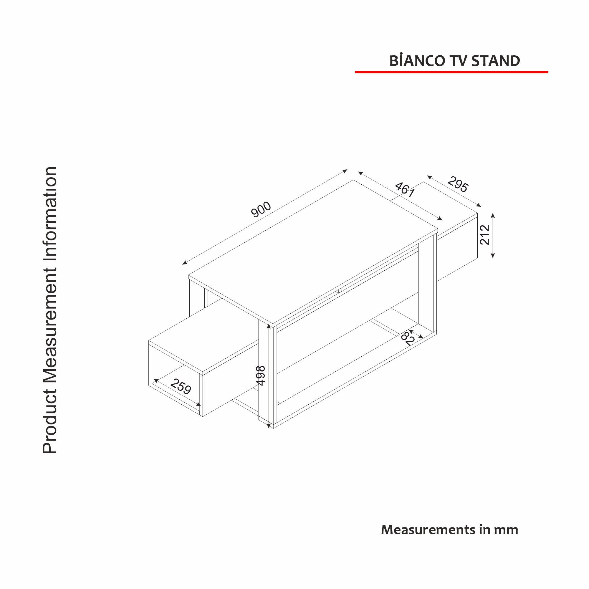 TV skrinka Bianco - čierny mramor/zlatá