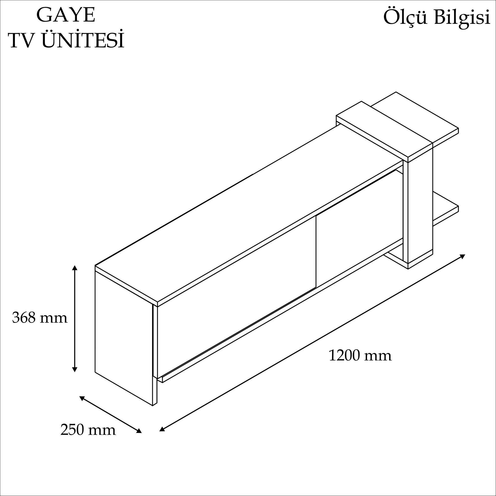 TV skrinka Gaye – orech/biela