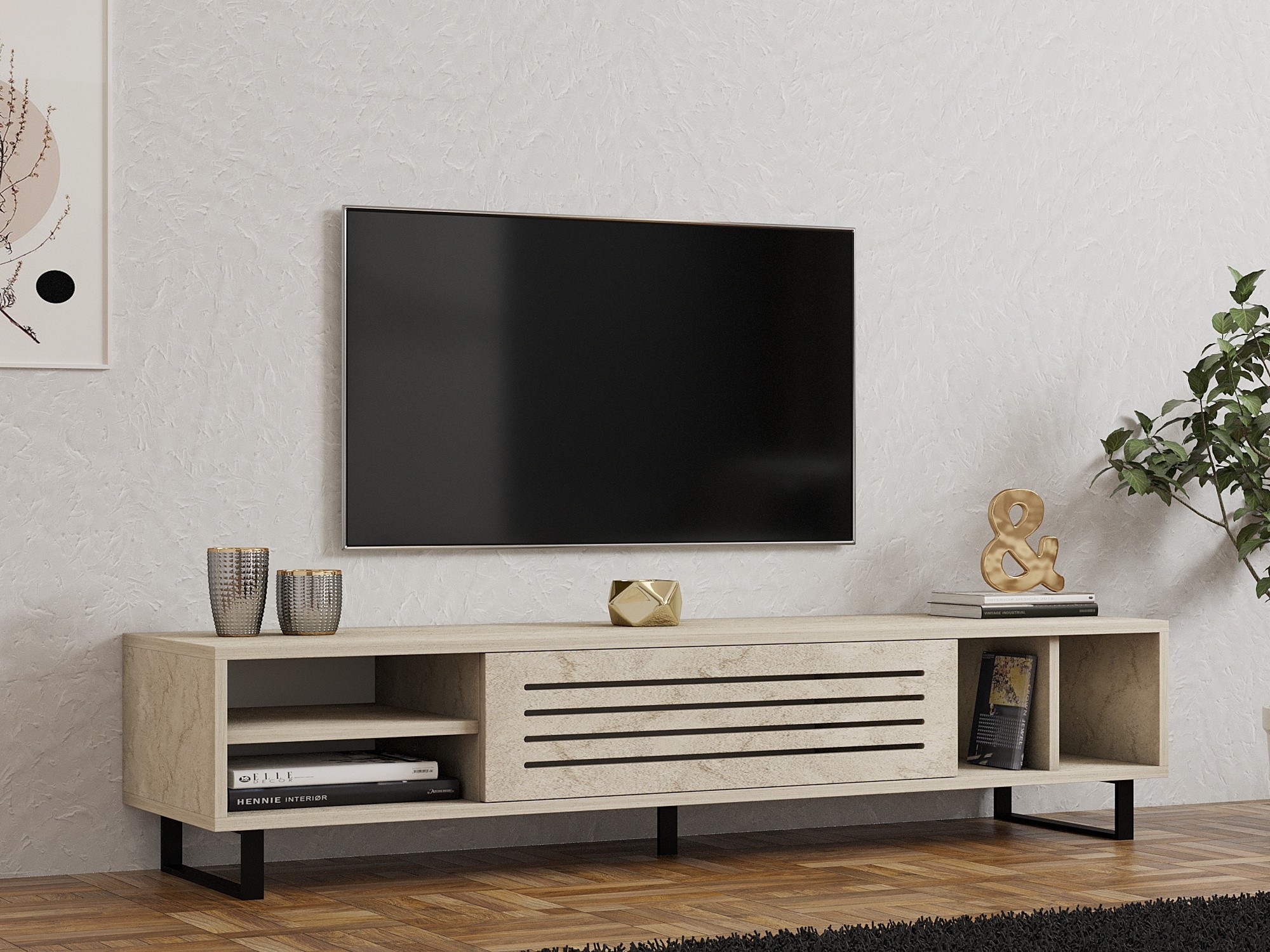 TV skrinka Safir – Travertín