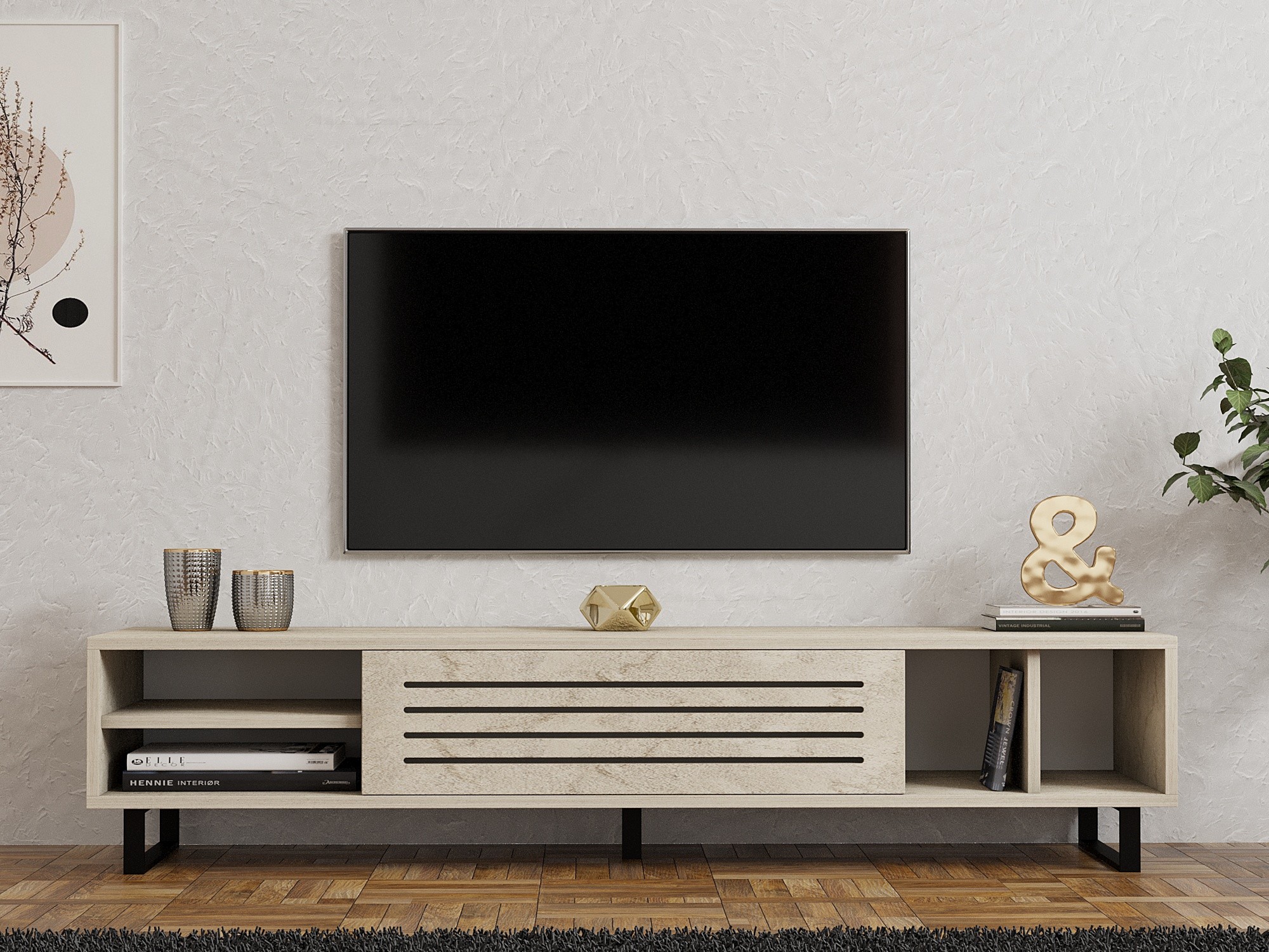 TV skrinka Safir – Travertín