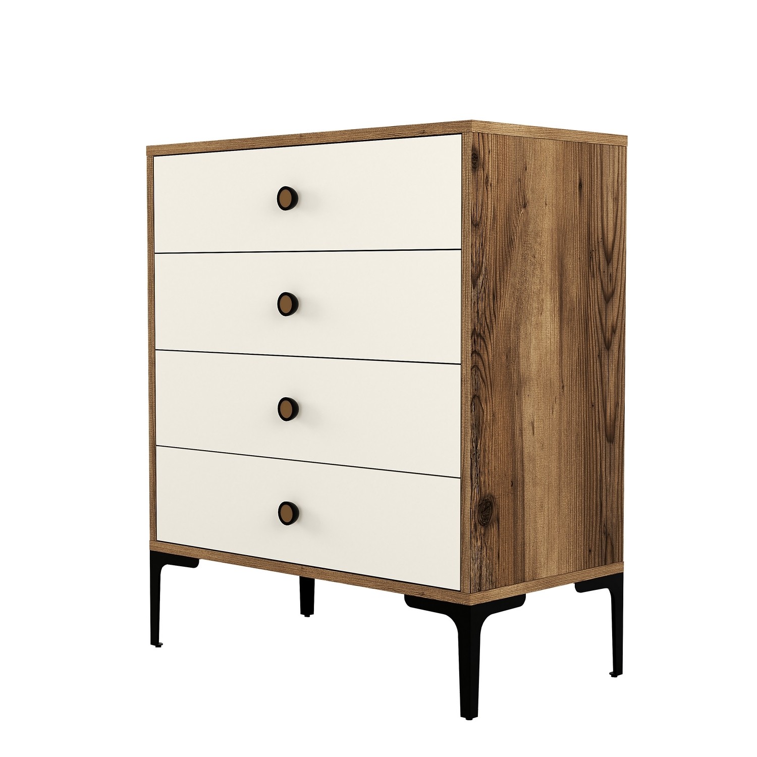 Komoda Lizbon 540 – Orech, Krémová