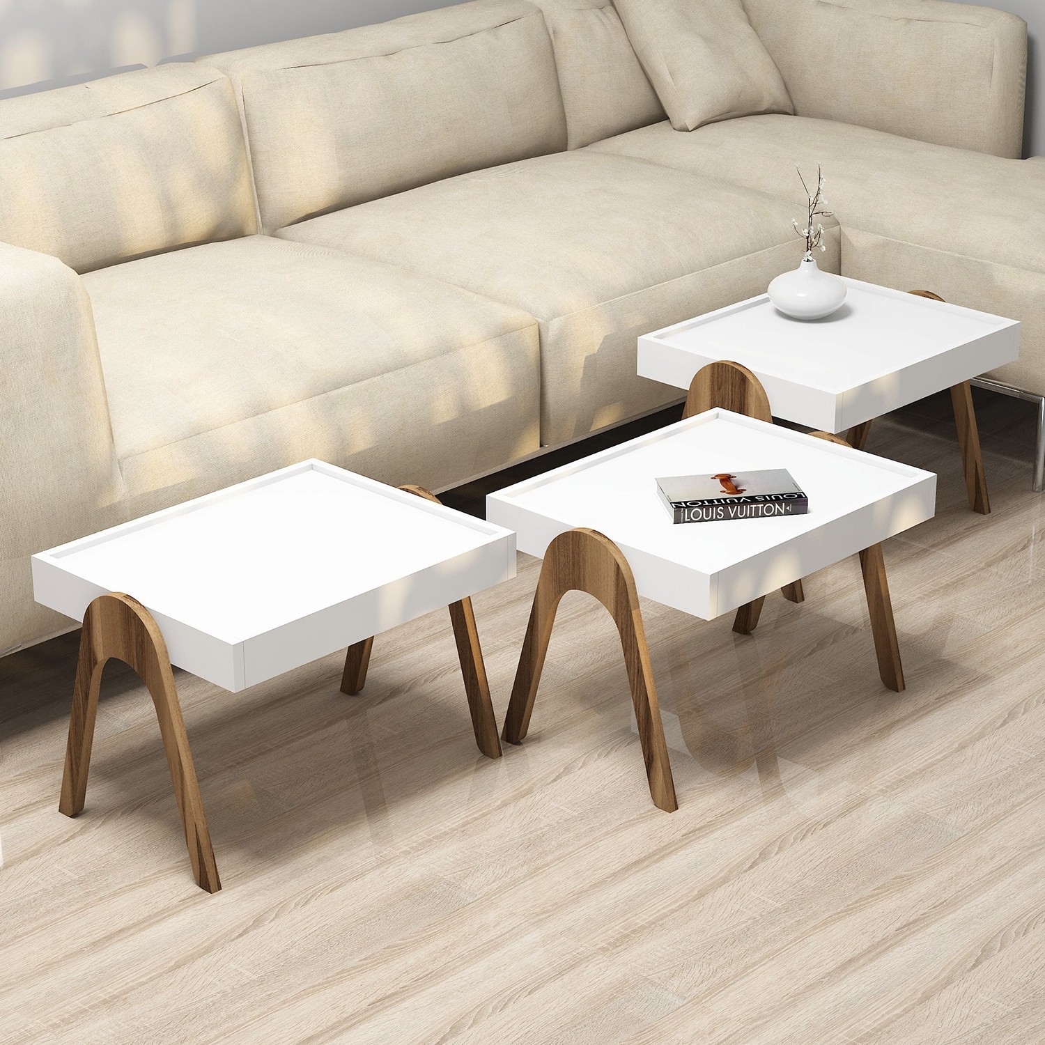 Set odkládacích stolků ROMA (set 3 ks) ASIRGROUP (foto 630)