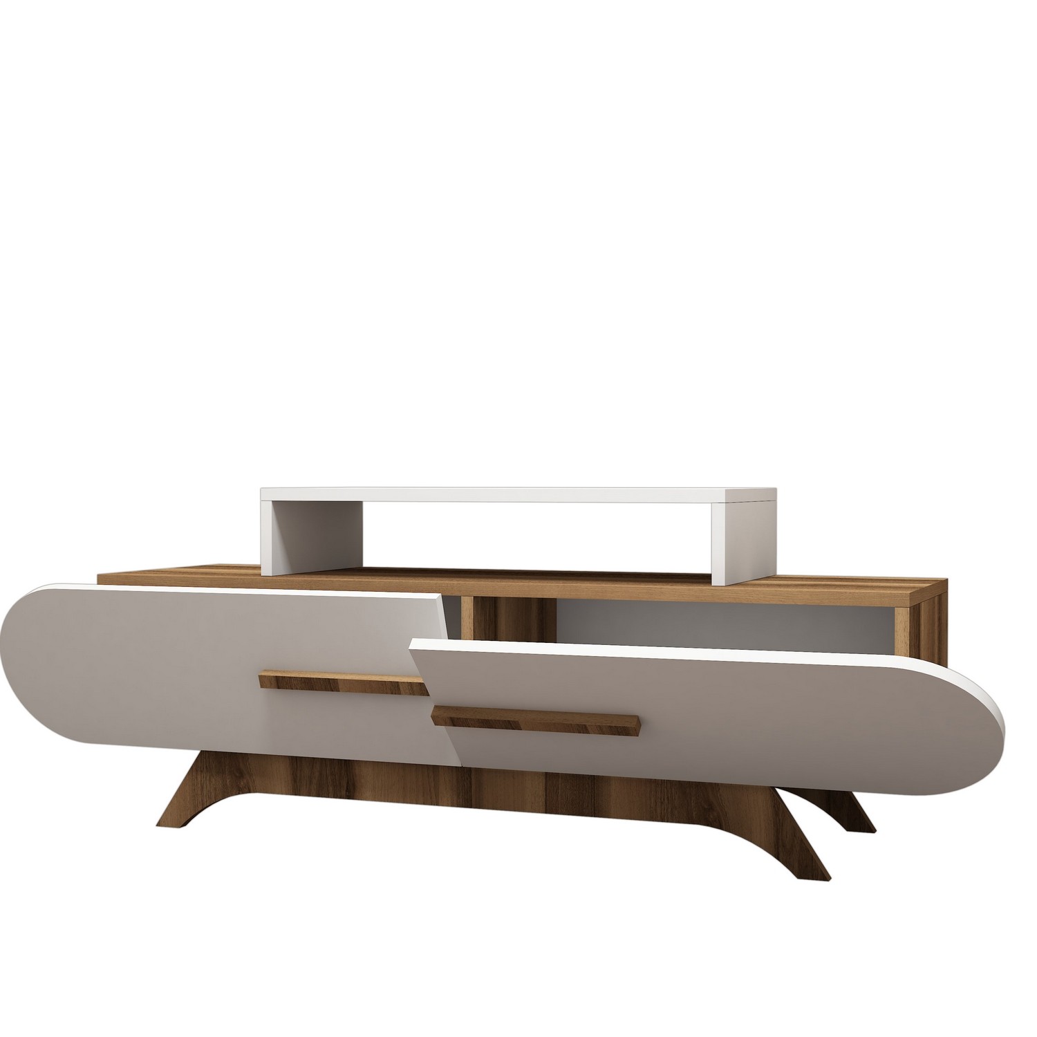 TV skrinka ROSE – orech/biela