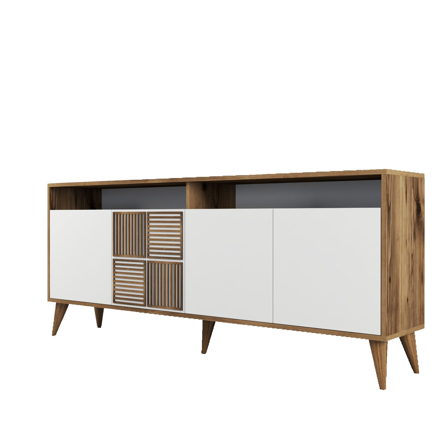 Komoda Milan – orech, biela