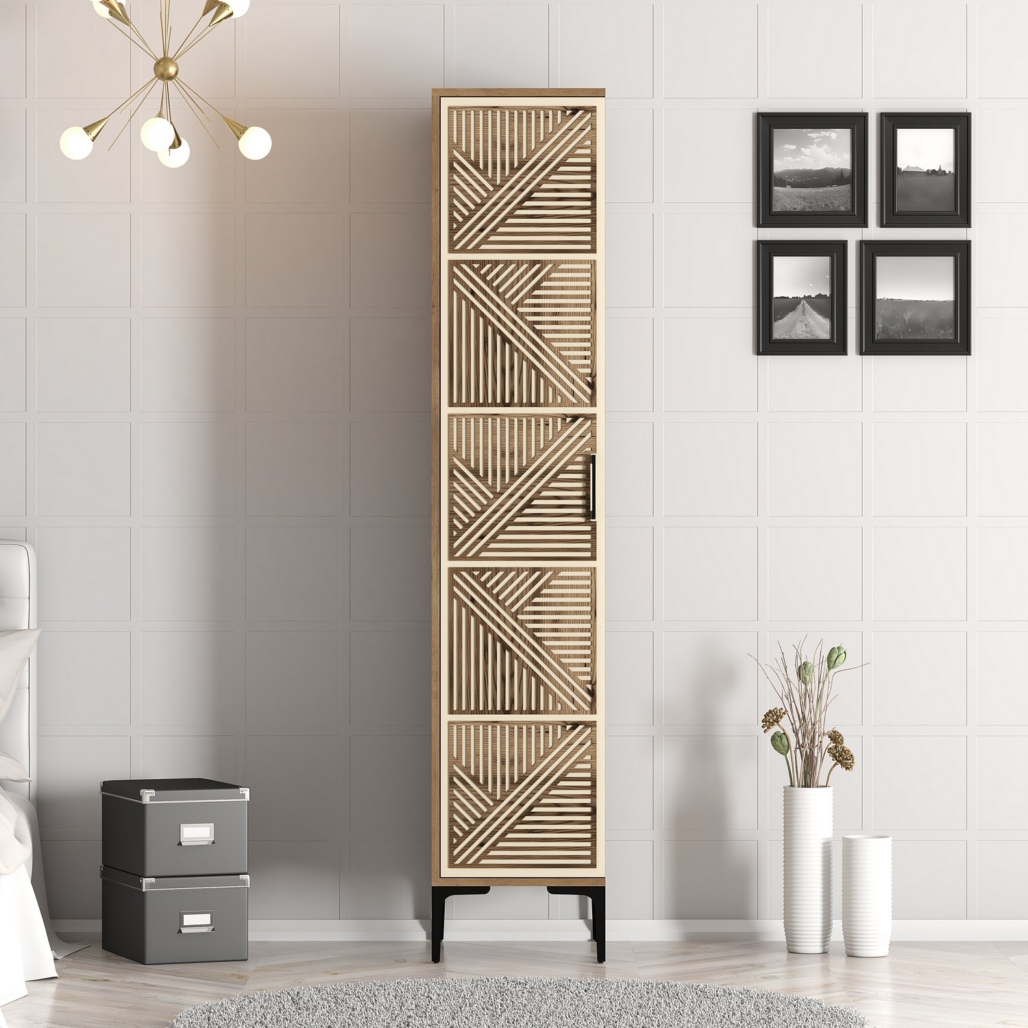 Šatní skříň KUMSAL 40x47.5x201.4 cm ASIRGROUP (foto 11)