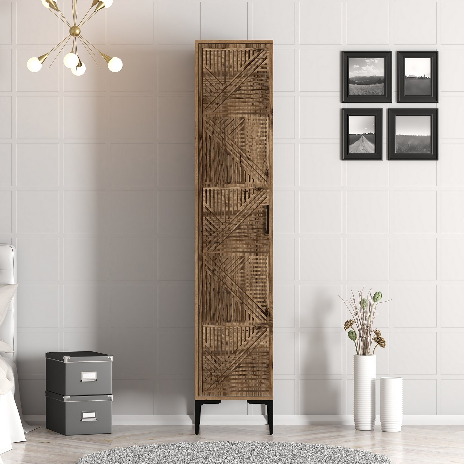 Šatní skříň KUMSAL 40x47.5x201.4 cm ASIRGROUP (foto 13)