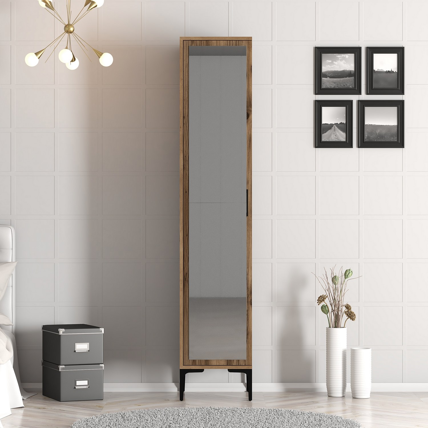 Šatní skříň KUMSAL 40x47.5x201.4 cm ASIRGROUP (foto 12)