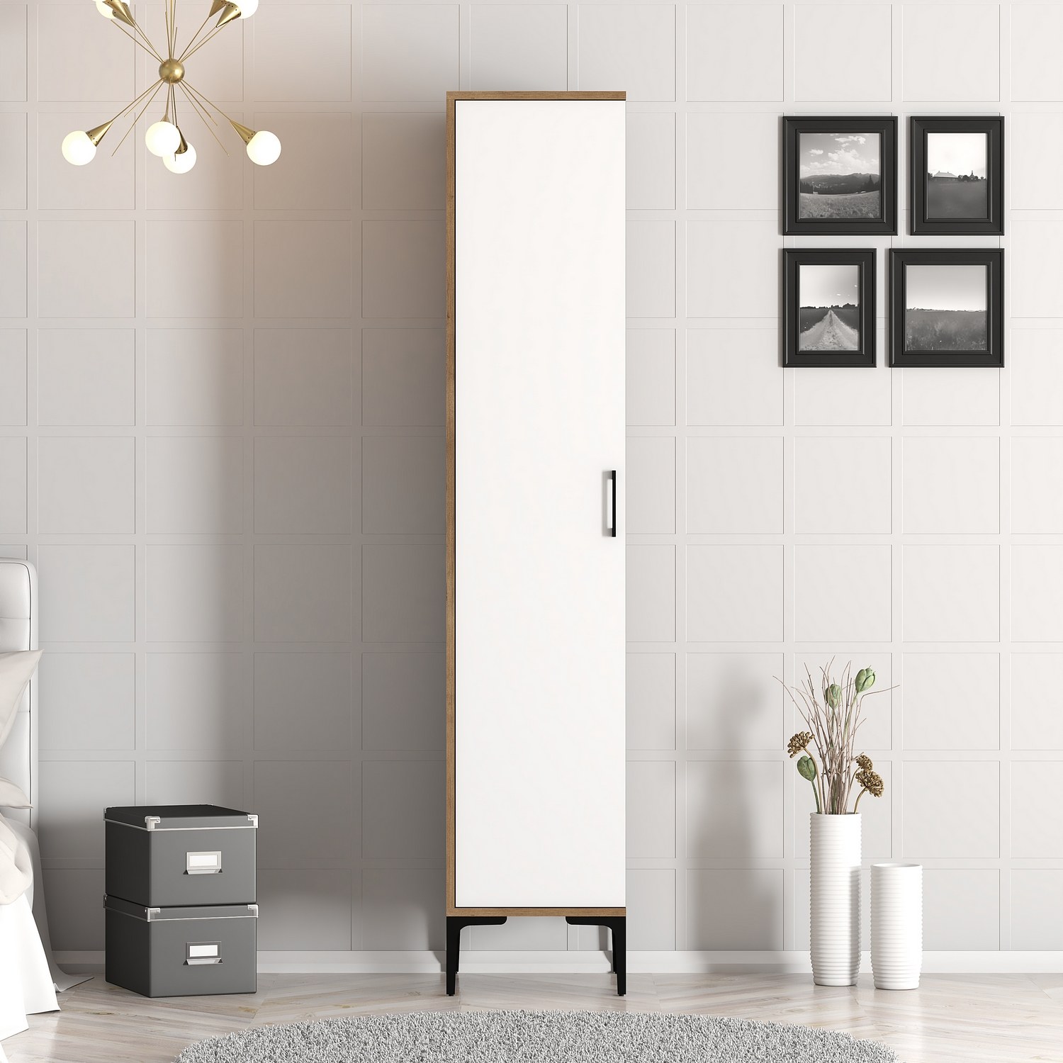 Šatní skříň KUMSAL 40x47.5x201.4 cm ASIRGROUP (foto 10)