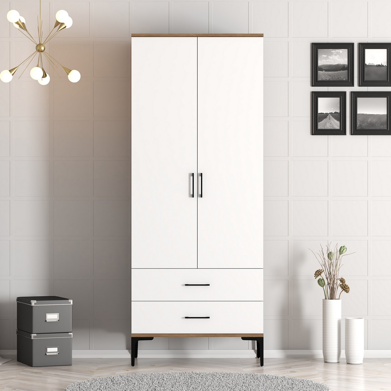 Šatní skříň KUMSAL 80x47.5x201.4 cm ASIRGROUP (foto 11)