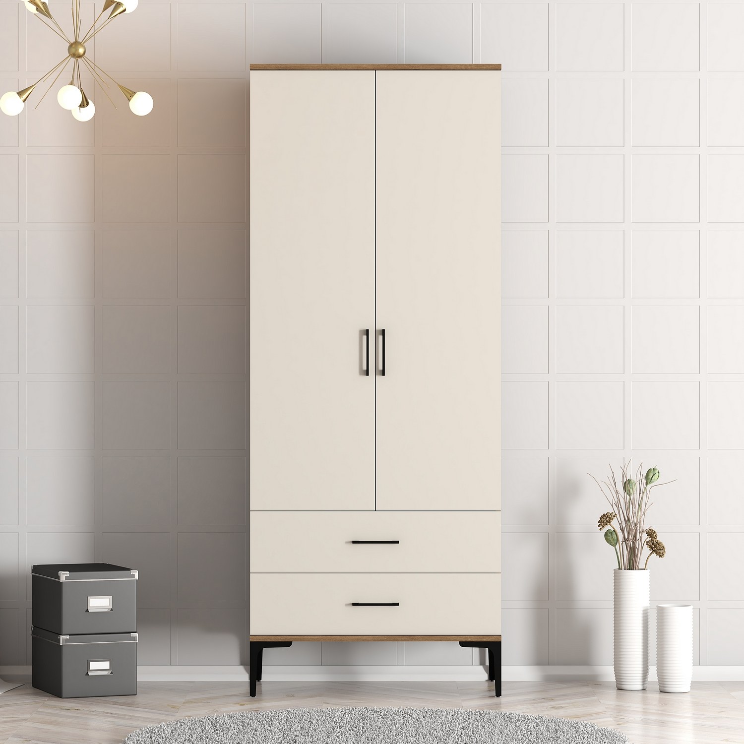 Šatní skříň KUMSAL 80x47.5x201.4 cm ASIRGROUP (foto 14)