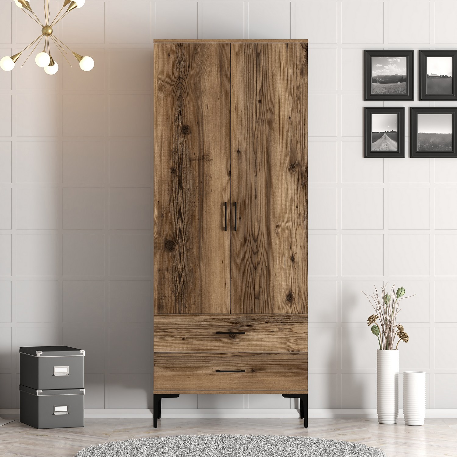 Šatní skříň KUMSAL 80x47.5x201.4 cm ASIRGROUP