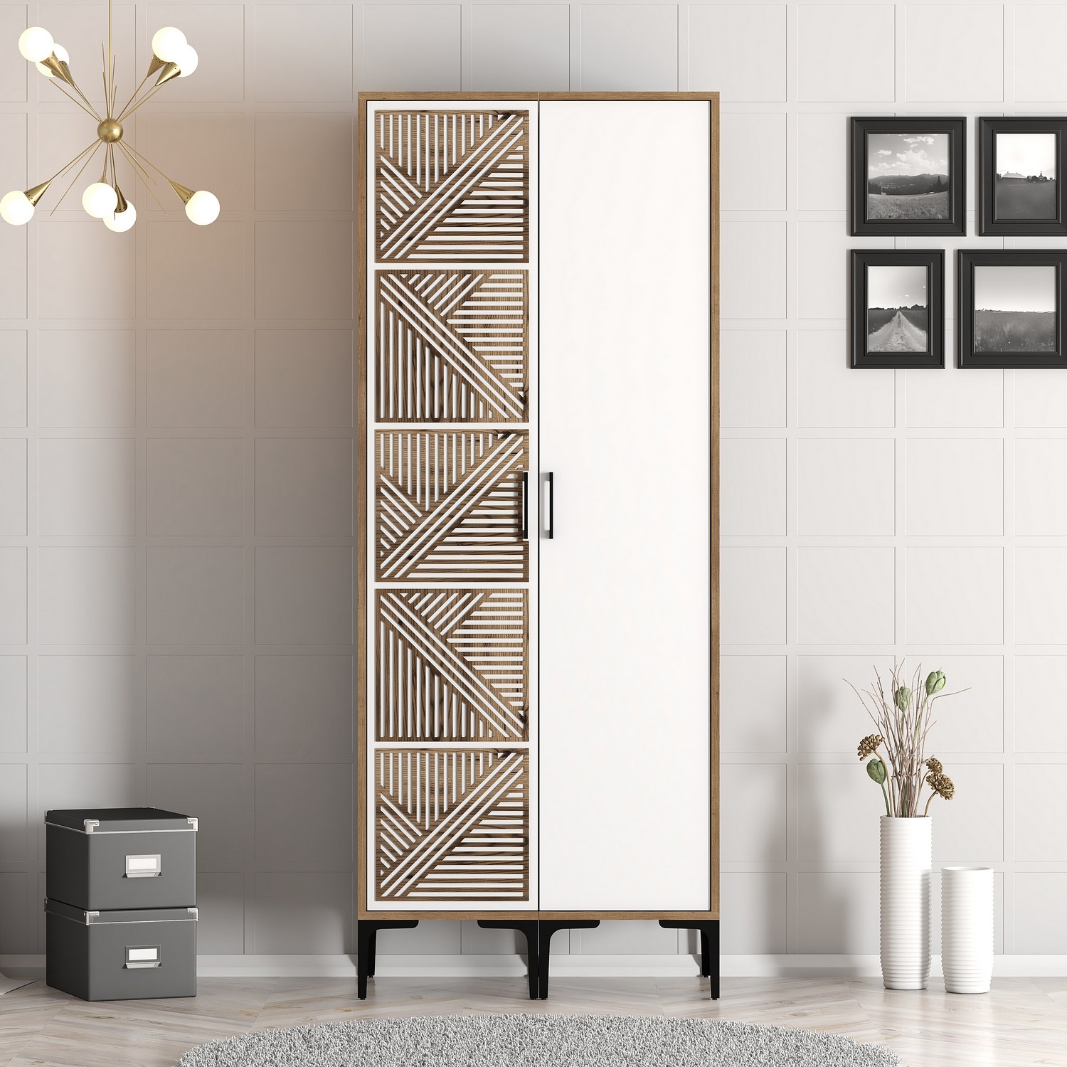 Šatní skříň KUMSAL 80x47.5x201.4 cm ASIRGROUP (foto 19)