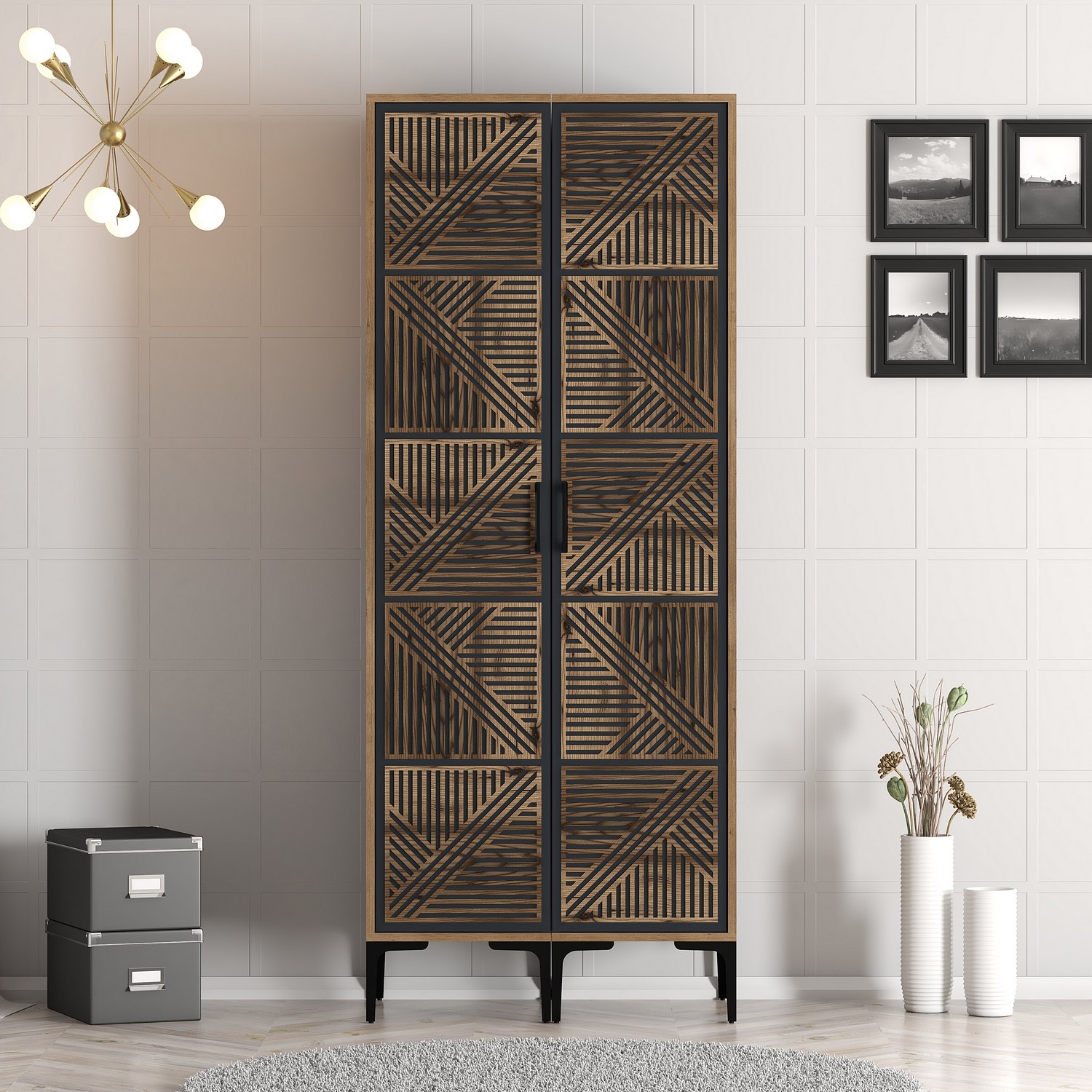 Šatní skříň KUMSAL 80x47.5x201.4 cm ASIRGROUP (foto 12)
