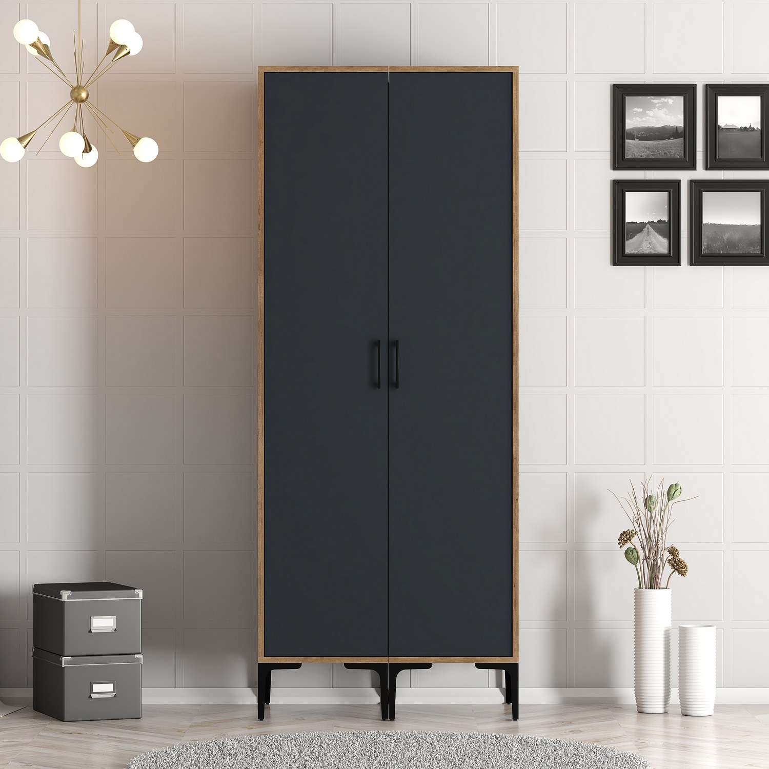 Šatní skříň KUMSAL 80x47.5x201.4 cm ASIRGROUP (foto 17)