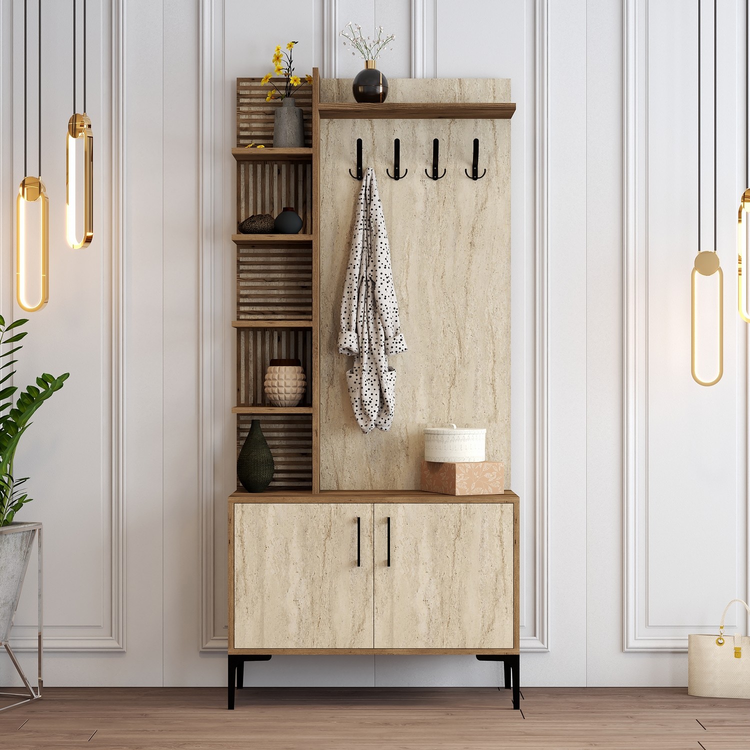 Viyana D – orech, travertín