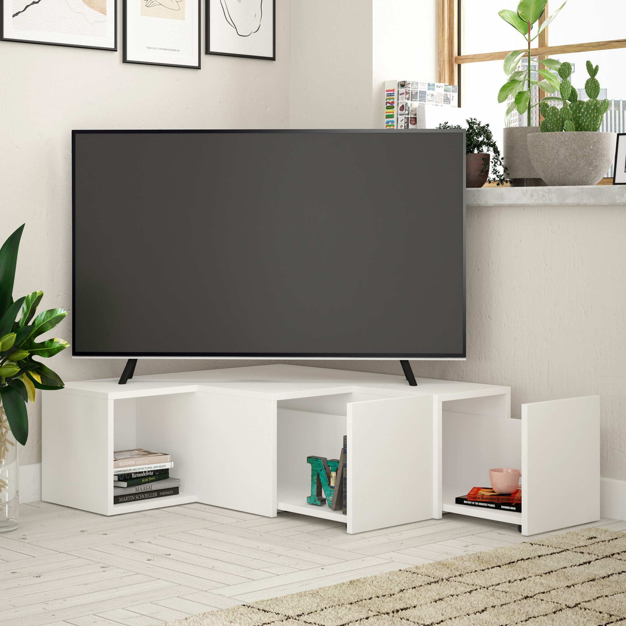 TV skrinka Compact – biela