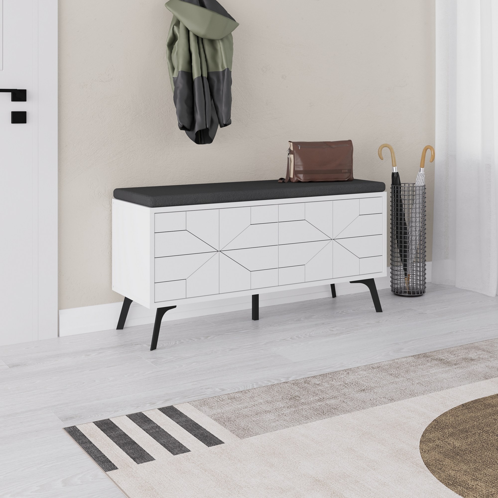 Lavička Dune – biela