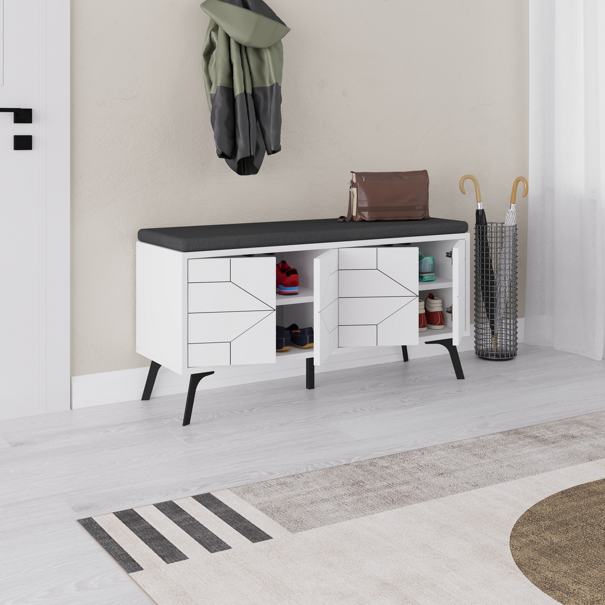 Lavička Dune – biela