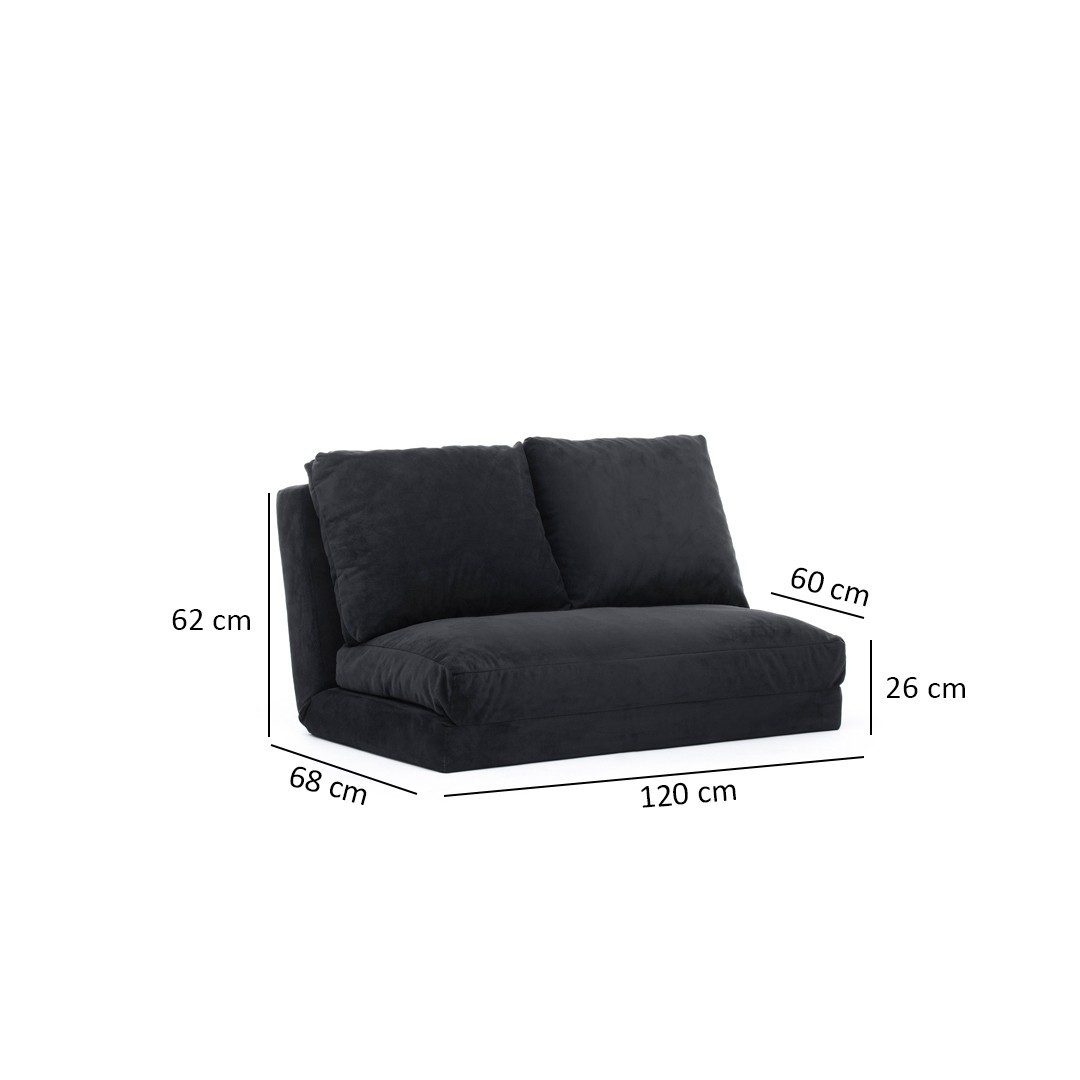 Dvojkreslo Taida – Čierne