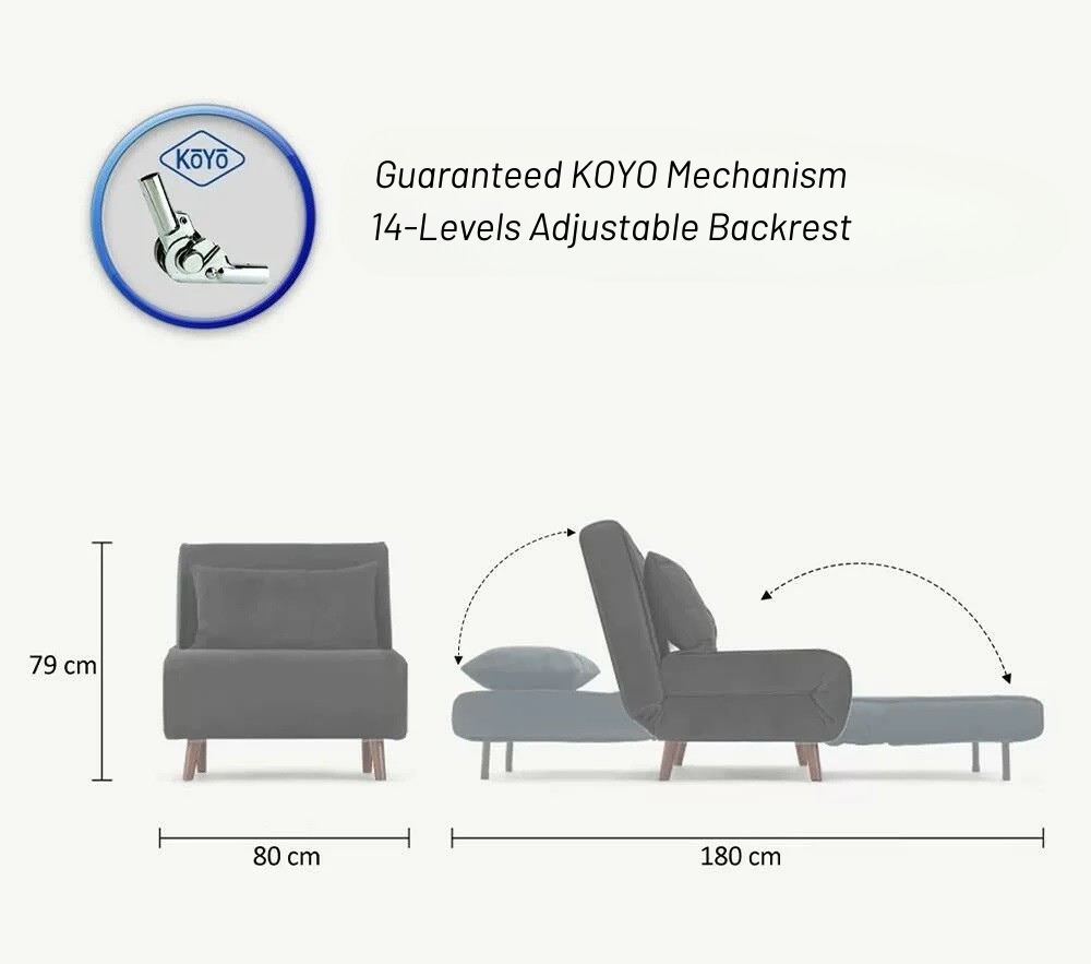 Kreslo Folde – Svetlosivé