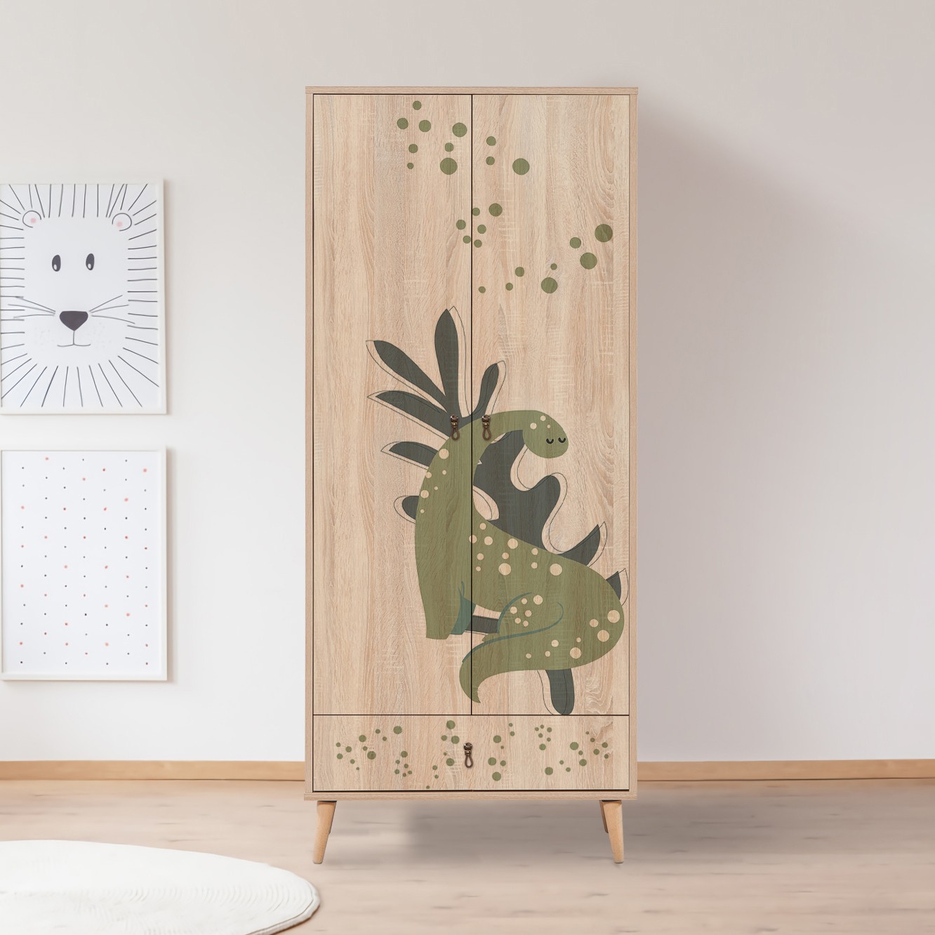 Šatní skříň CITY 80x190x45 cm – Multicolor / Gradrop Dino ASIRGROUP