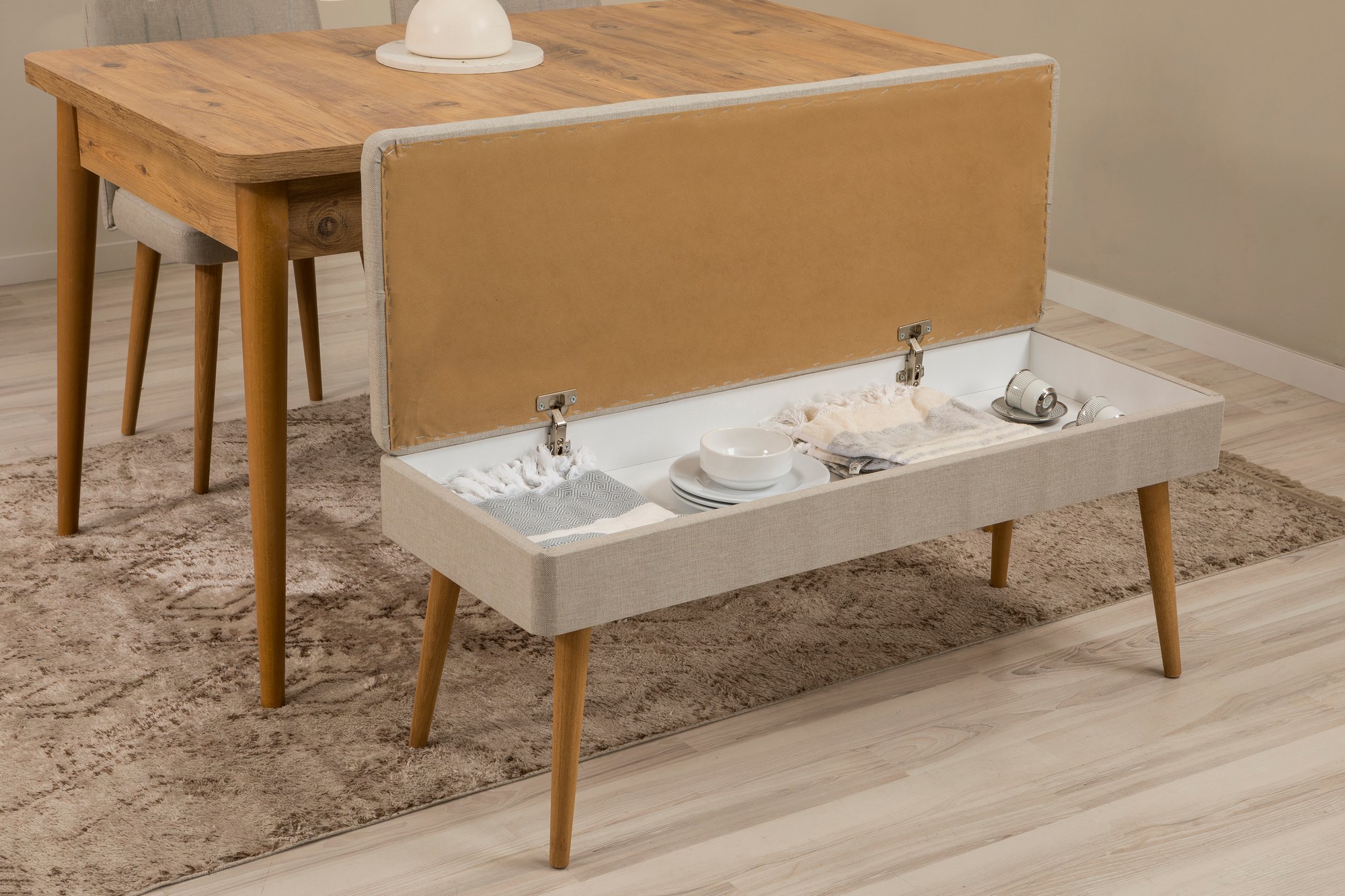 Jídelní set se stolem a konzolí VINA Bench 04 1005 (set 6 ks) ASIRGROUP (foto 3)