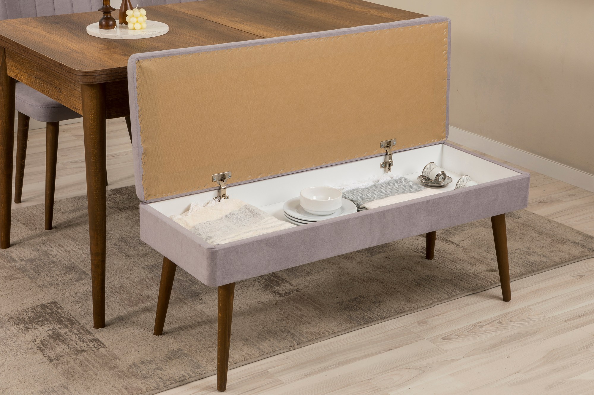 Jídelní set se stolem a konzolí VINA Bench 04 0701 (set 6 ks) ASIRGROUP (foto 22)