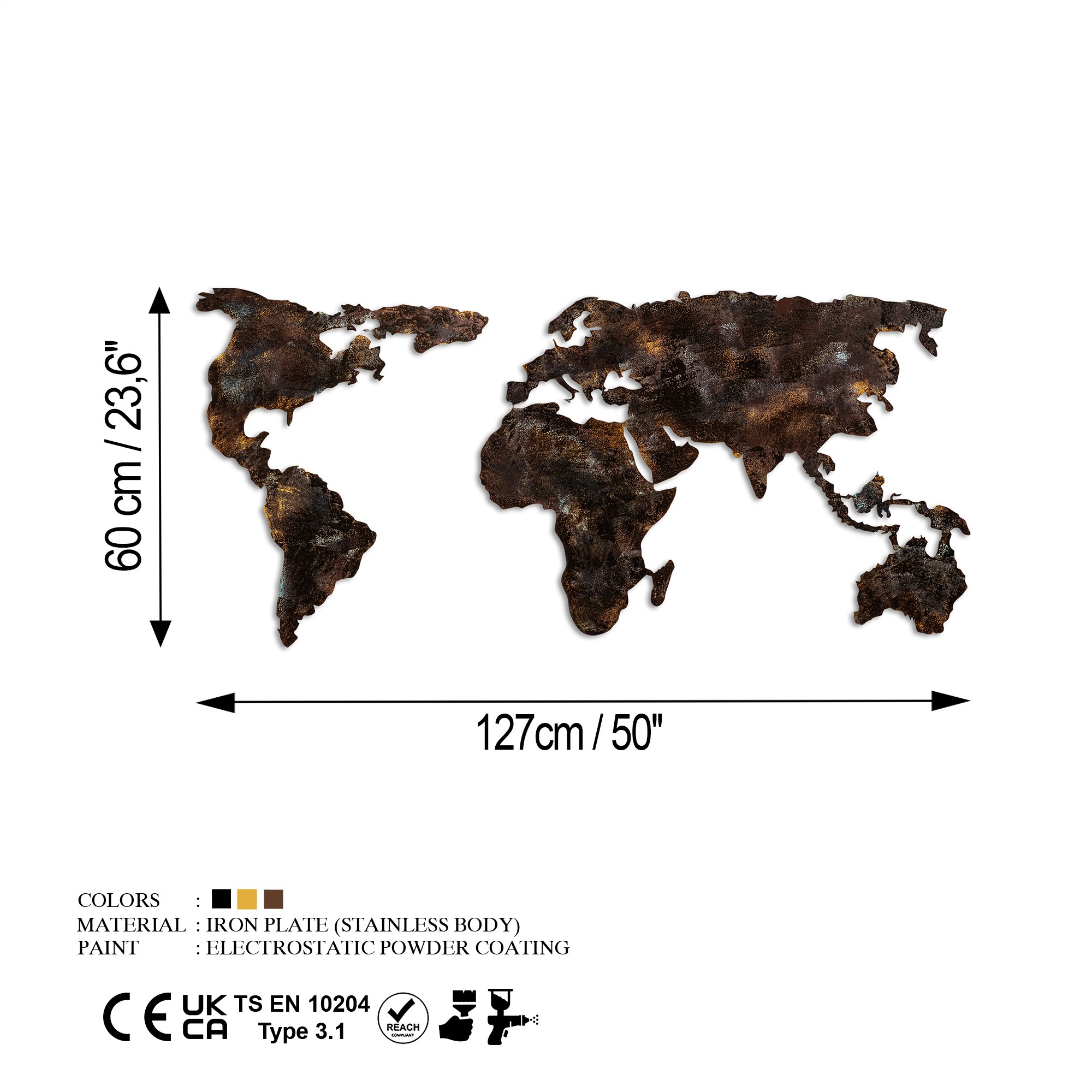 Dekorace WORLD Map 25 ASIRGROUP (foto 6)