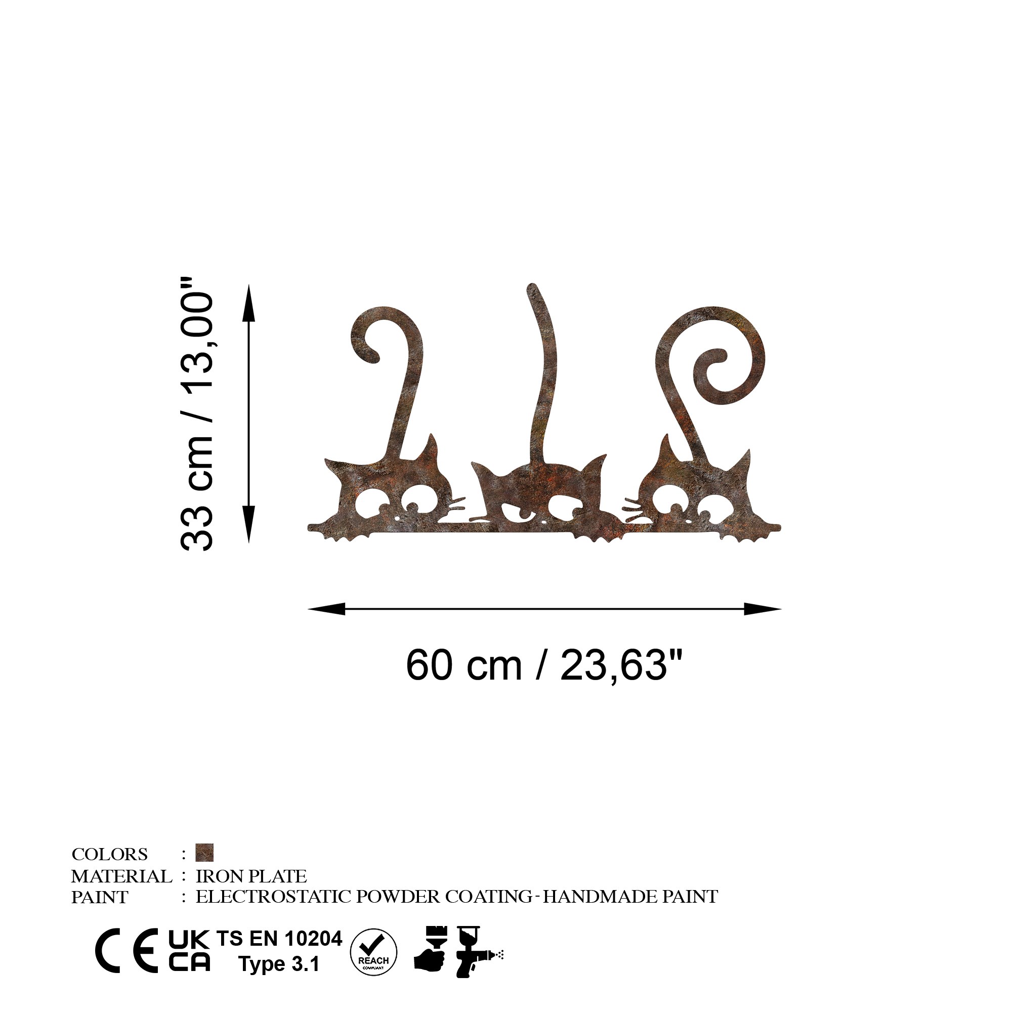 Dekorace RUSTY Cats 1 ASIRGROUP (foto 7)