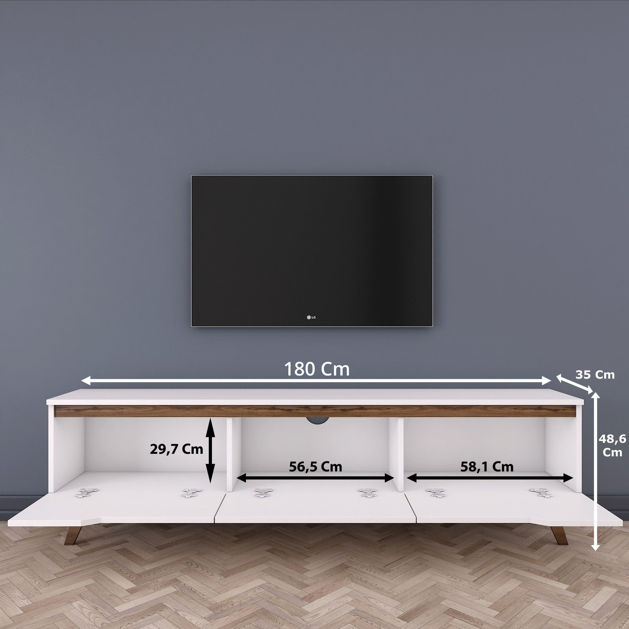 TV skrinka D1 - 794, biela