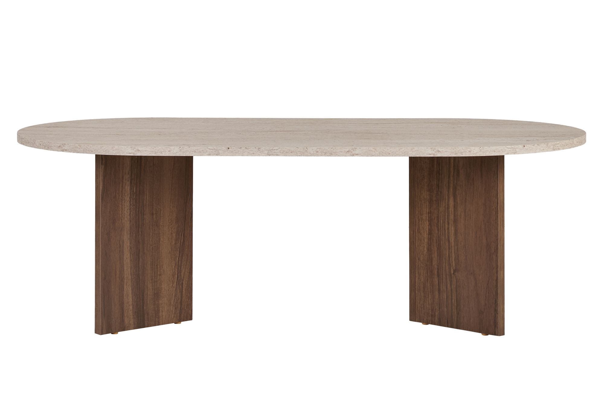 Konferenčný stolík Sable – travertín, orech