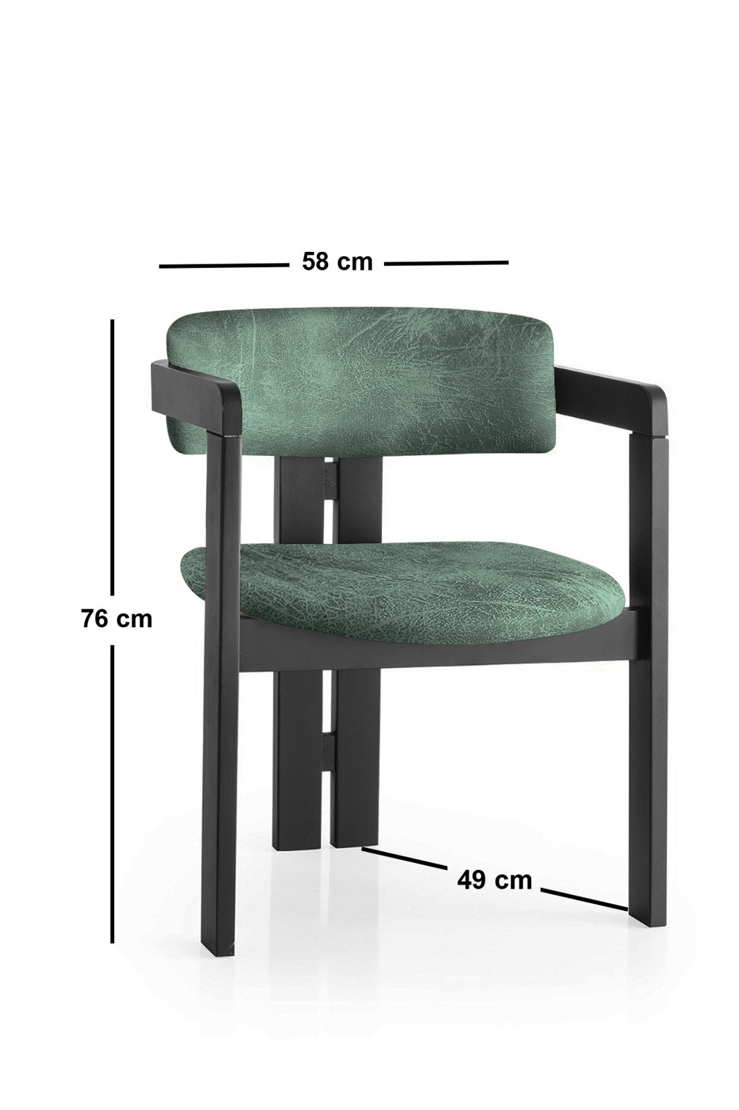 Stolička CO - 023, zelená/čierna